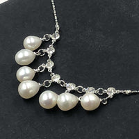 AAA Lots 15 Qty 7-8mm drop freshwater cultured pearl necklace Pendants #22000451