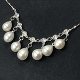 AAA Lots 15 Qty 7-8mm drop freshwater cultured pearl necklace Pendants #22000451