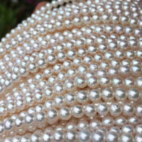 AAA Lots 5 strands 4-4.5mm round Akoya freshwater pearl strings