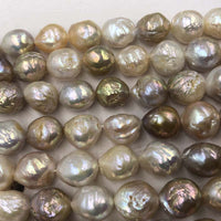 ELEISPL Wholesale 3 Stransd 12-15mm Natural Mixed Kasumi Pearls Loose String  #22000453-4