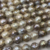 ELEISPL Wholesale 3 Stransd 12-15mm Natural Mixed Kasumi Pearls Loose String  #22000453-4