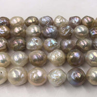 ELEISPL Wholesale 3 Stransd 12-15mm Natural Mixed Kasumi Pearls Loose String  #22000453-4