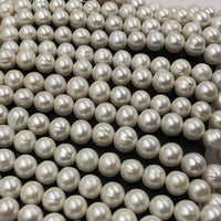 ELEISPL Wholesale 3 Strands 11-13mm Near Round White Loose FW Pearls Strings  #22000457