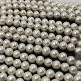 ELEISPL Wholesale 3 Strands 11-13mm Near Round White Loose FW Pearls Strings  #22000457