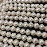 ELEISPL Wholesale 3 Strands 11-13mm Near Round White Loose FW Pearls Strings  #22000457