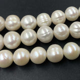 ELEISPL Wholesale 3 Strands 11-13mm Near Round White Loose FW Pearls Strings  #22000457