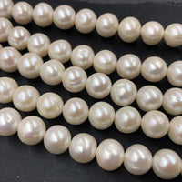 ELEISPL Wholesale 3 Strands 11-13mm Near Round White Loose FW Pearls Strings  #22000457