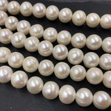 ELEISPL Wholesale 3 Strands 11-13mm Near Round White Loose FW Pearls Strings  #22000457