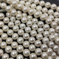 ELEISPL Wholesale 3 Strands 11-13mm Near Round White Loose FW Pearls Strings  #22000457