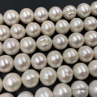 ELEISPL Wholesale 3 Strands 11-13mm Near Round White Loose FW Pearls Strings  #22000457