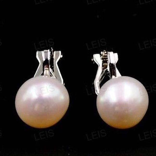 ELEISPL JEWELRY wholesale15pairs button FW pearl women's clip earrings 9mm multicolors