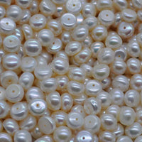 wholesale 100 pcs flat button 7.5-8mm freshwater pearl