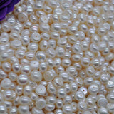 wholesale 100 pcs flat button 7.5-8mm freshwater pearl