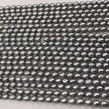 ELEISPL Lots 10 Strands 6-7mm Rice Shape Freshwater Gray Pearls Loose Full Holl Strings #22000461