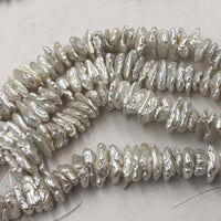 ELEISPL For 2 Strands Rare KeShi Pearls Loose Strings #22000462