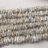 ELEISPL For 2 Strands Rare KeShi Pearls Loose Strings #22000462