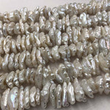 ELEISPL For 2 Strands Rare KeShi Pearls Loose Strings #22000462