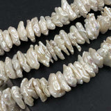 ELEISPL For 2 Strands Rare KeShi Pearls Loose Strings #22000462