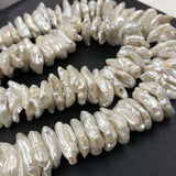 ELEISPL For 2 Strands Rare KeShi Pearls Loose Strings #22000462