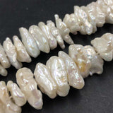 ELEISPL For 2 Strands Rare KeShi Pearls Loose Strings #22000462