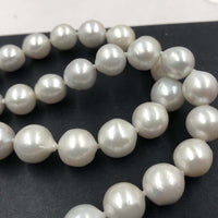 ELEISPL JEWELRY 18 inch Round White Pearls Necklace 10-12mm Beads #22000465-17