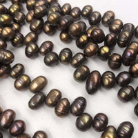 ELEISPL Wholesale Vairous Colors Loose Pearls Strings Potato Shape #22000472