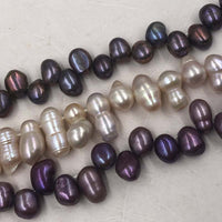 ELEISPL Wholesale Vairous Colors Loose Pearls Strings Potato Shape #22000472