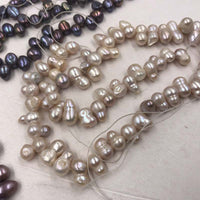 ELEISPL Wholesale Vairous Colors Loose Pearls Strings Potato Shape #22000472