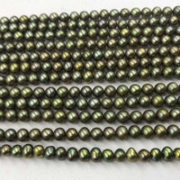 ELEISPL Wholesale 11 Strands Green Cultured Freshwater Loose Pearls Strings 5-6mm #22000476-5