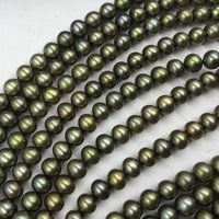 ELEISPL Wholesale 11 Strands Green Cultured Freshwater Loose Pearls Strings 5-6mm #22000476-5