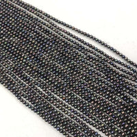 ELEISPL Wholesale 11 Strands Black Cultured Freshwater Loose Pearls Strings 4-4.5mm #22000476-7