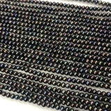 ELEISPL Wholesale 11 Strands Black Cultured Freshwater Loose Pearls Strings 4-4.5mm #22000476-7