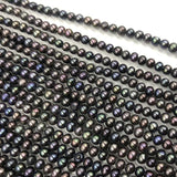 ELEISPL Wholesale 11 Strands Black Cultured Freshwater Loose Pearls Strings 4-4.5mm #22000476-7