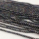 ELEISPL Wholesale 11 Strands Black Cultured Freshwater Loose Pearls Strings 4-4.5mm #22000476-7