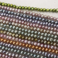 ELEISPL Wholesale 12 Strands 5-6mm Multi-colours Cultured Freshwater Loose Pearls Strings  #22000476-8