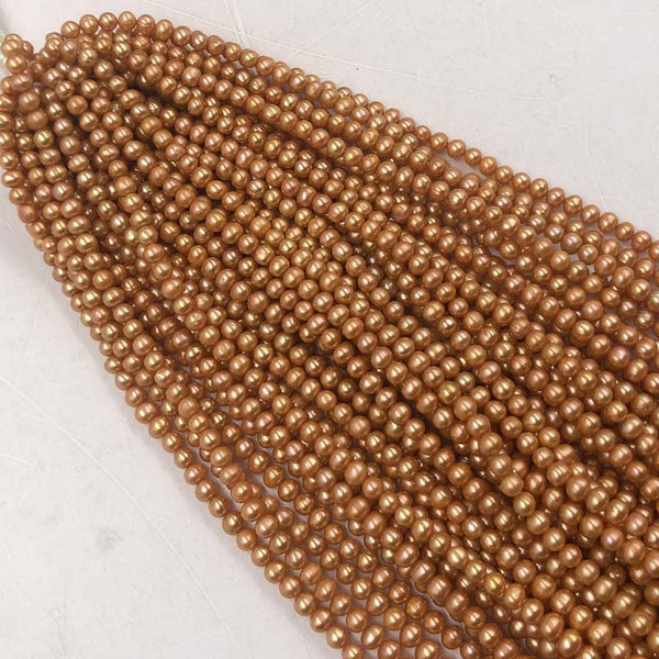 ELEISPL JEWELRY Wholesale  20 Strands 6-7mm Orange Freshwater Pearls Free Shipping #22000476-1