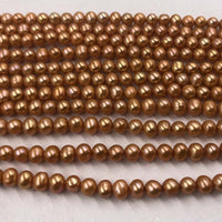 ELEISPL JEWELRY Wholesale  20 Strands 6-7mm Orange Freshwater Pearls Free Shipping #22000476-1