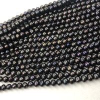 ELEISPL JEWELRY Wholesale 20 Strands 6mm Black Freshwater Pearls Free Shipping #22000477