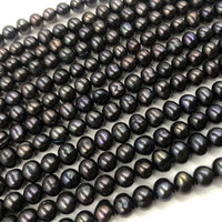 ELEISPL JEWELRY Wholesale 20 Strands 6mm Black Freshwater Pearls Free Shipping #22000477