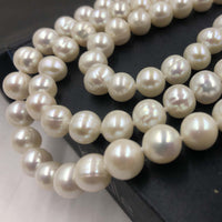 [ELEISPL]  50" Long Sweater Freshwater White Pearl Endless Style Necklace 9mm #22010047 Free Shipping