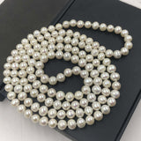 [ELEISPL]  50" Long Sweater Freshwater White Pearl Endless Style Necklace 9mm #22010047 Free Shipping