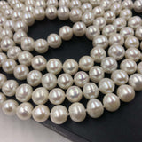 [ELEISPL]  50" Long Sweater Freshwater White Pearl Endless Style Necklace 9mm #22010047 Free Shipping