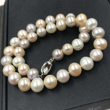 [ELEISPL] Luster 10-11mm Multi Colours Genuine Pearl Necklace #22010048