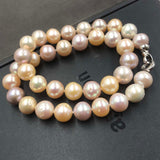 ELEISPL New 11-12mm Round Natural Multi Fresh Water Pearl Necklace #22010004