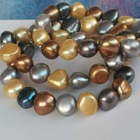 wholesale Baroque multi pearl stretch bracelets lots 10 strands