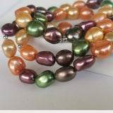 wholesale Baroque multi pearl stretch bracelets lots 10 strands