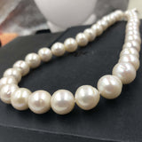 [ELEISPL] AA 11-12MM Near Round White FW Pearl Necklace 44cm Long #22010055