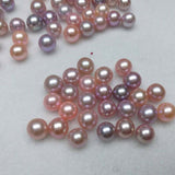 Gorgeous bright multicolors lots 7.5-8mm round real pearl wholesale