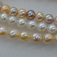 High luster natual furrow big Freshwater pearl strand 16" various option