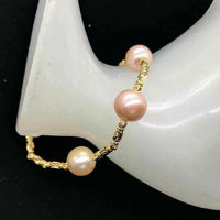 10 pcs 10-11mm near round Freshwater pearl wholesale bracelet elastic style